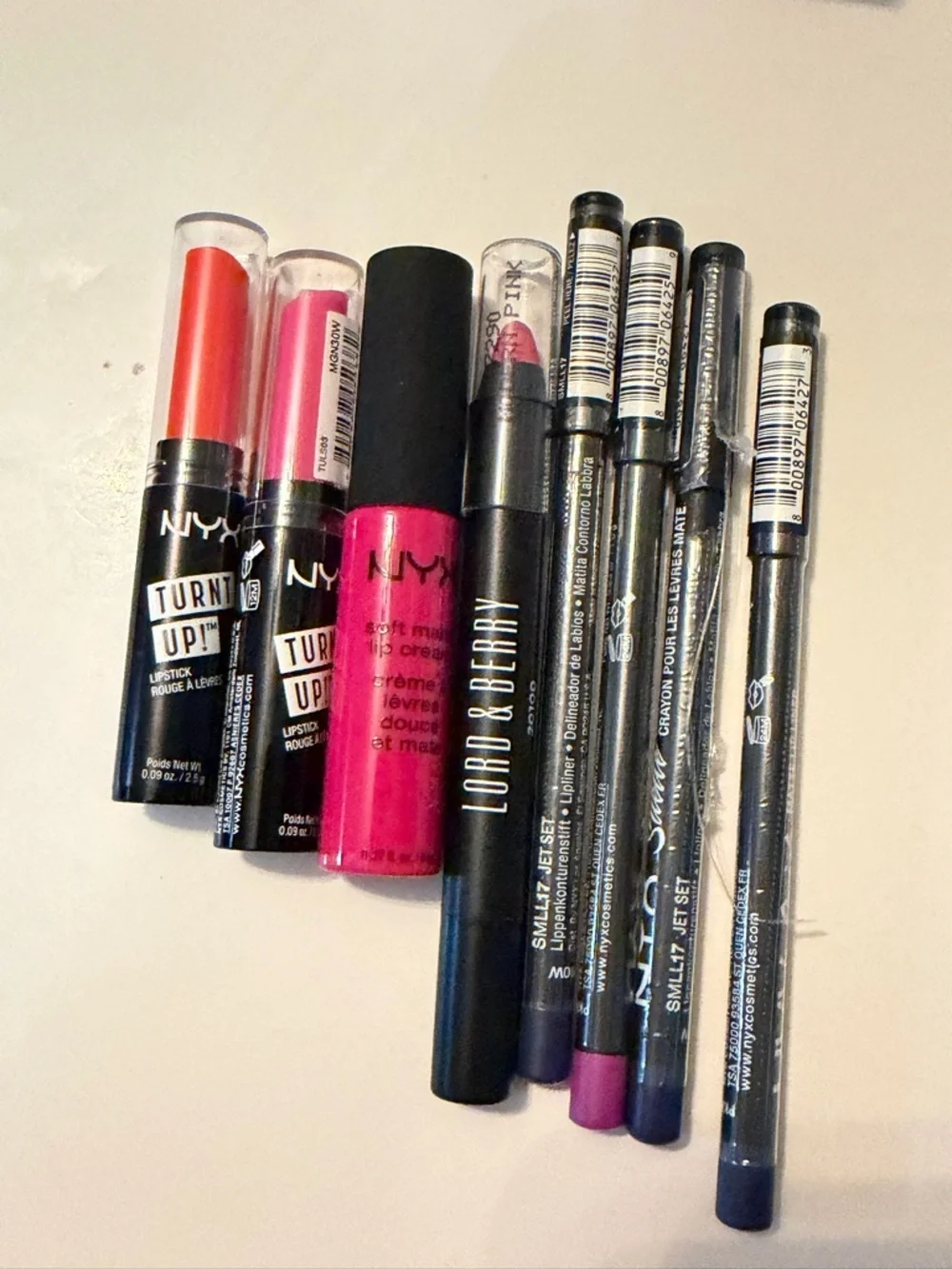 NYX Lip Set in Bright Pink, Fuchsia and Coral